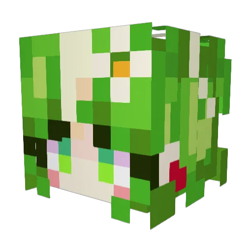 MelonSodaUwU Minecraft avatar head, 3D render