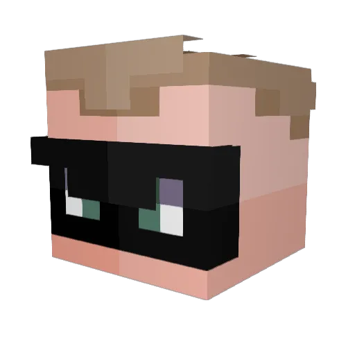 MelonSwag Minecraft avatar head, 3D render