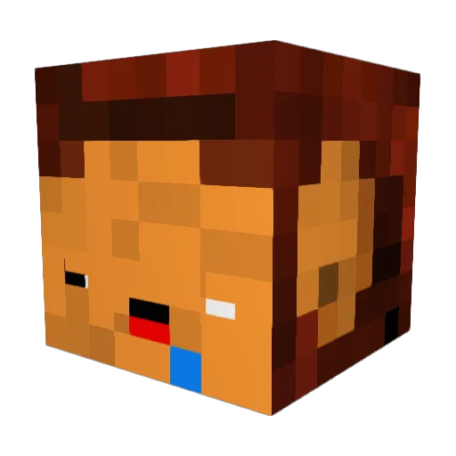 MelonTV Minecraft avatar head, 3D render