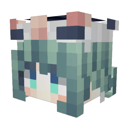 Melon_Dove Minecraft avatar head, 3D render