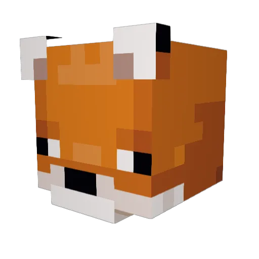 Melon_Foxx Minecraft avatar head, 3D render