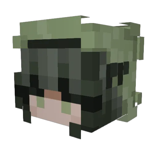 Melon_JPN Minecraft avatar head, 3D render