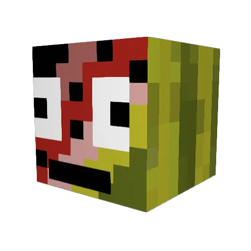 Melon_Man2123 Minecraft avatar head, 3D render