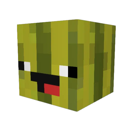 Melon_Melon Minecraft avatar head, 3D render