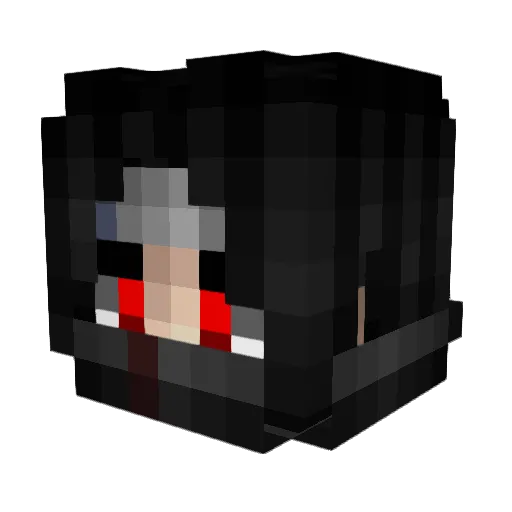 Melon_itachi Minecraft avatar head, 3D render