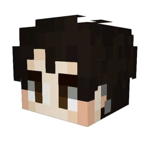 Melona02 Minecraft avatar head, 3D render