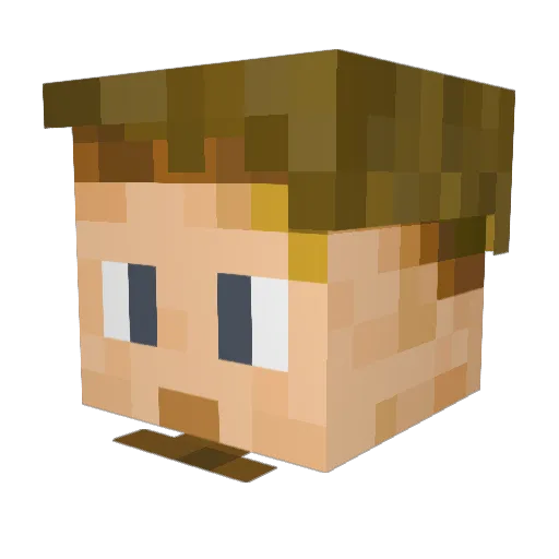 Melonbasher Minecraft avatar head, 3D render