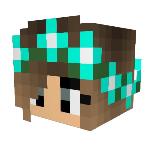 Meloncat03 Minecraft avatar head, 3D render