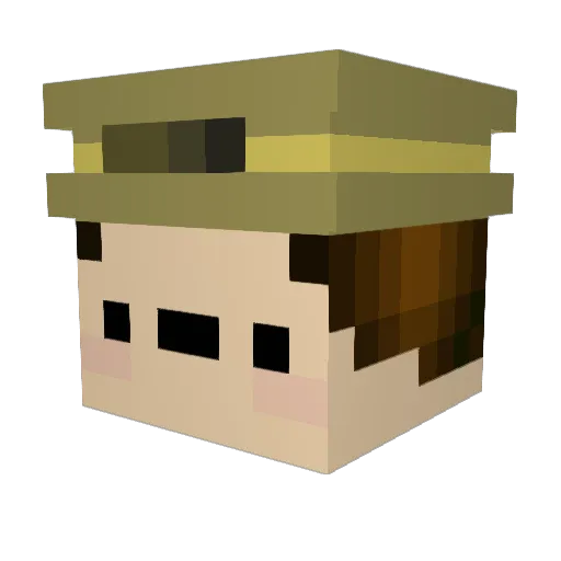 Melondeau1 Minecraft avatar head, 3D render
