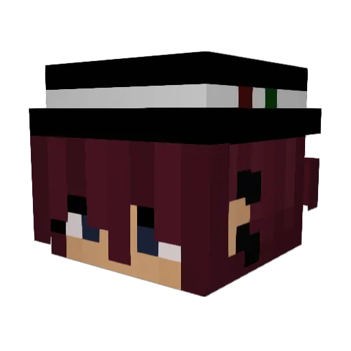 Melone9_ Minecraft avatar head, 3D render