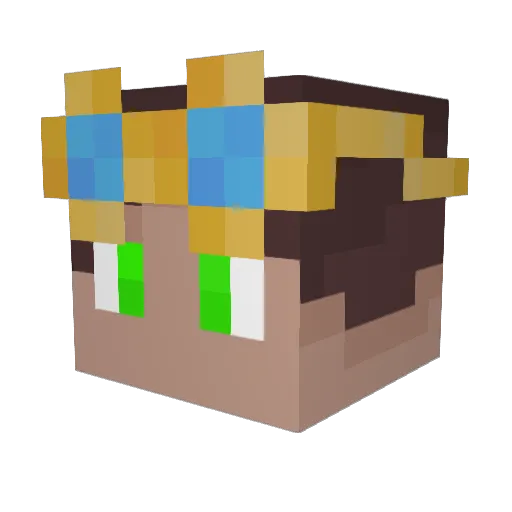 Melone_Mick Minecraft avatar head, 3D render