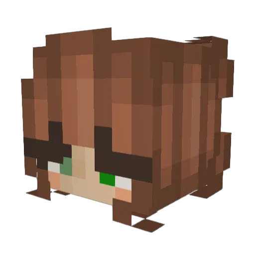 Melonen777 Minecraft avatar head, 3D render