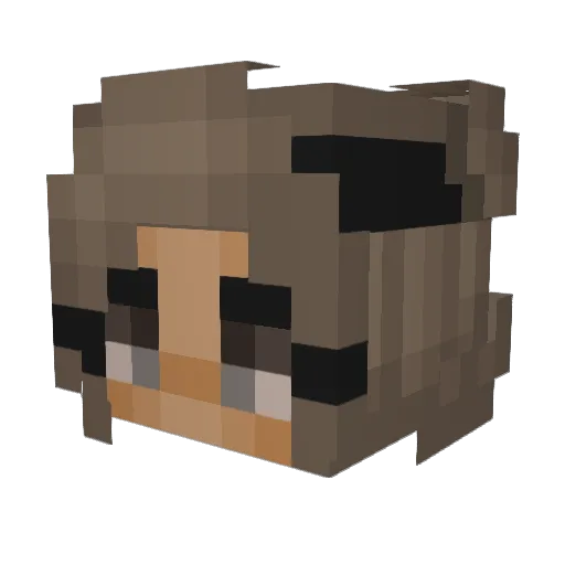 Melongirl7 Minecraft avatar head, 3D render