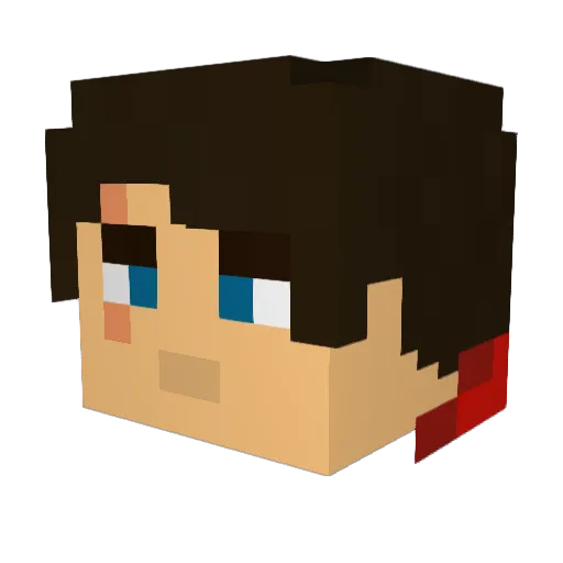 MelonigesGG Minecraft avatar head, 3D render