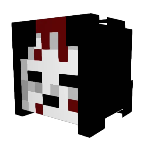 Melonke Minecraft avatar head, 3D render