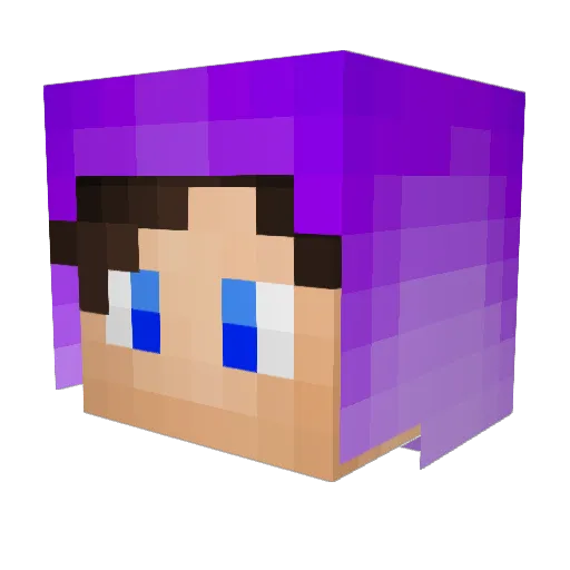 Melonn Minecraft avatar head, 3D render