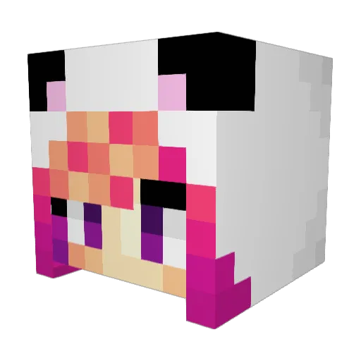Melonpan92 Minecraft avatar head, 3D render