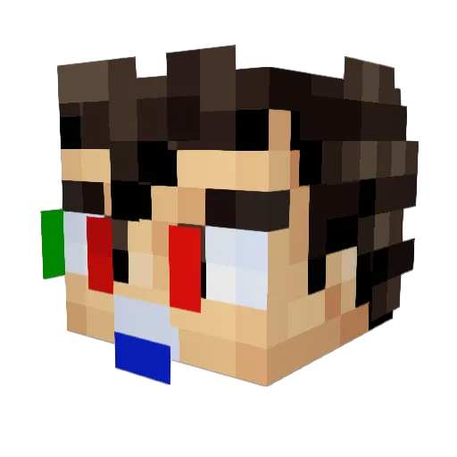 Melonpaul2 Minecraft avatar head, 3D render