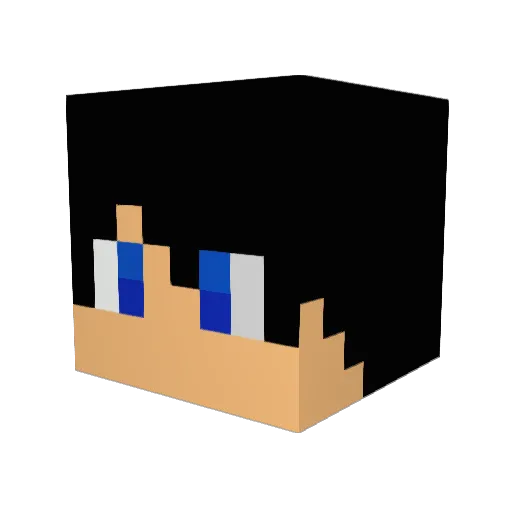 Melonscool Minecraft avatar head, 3D render