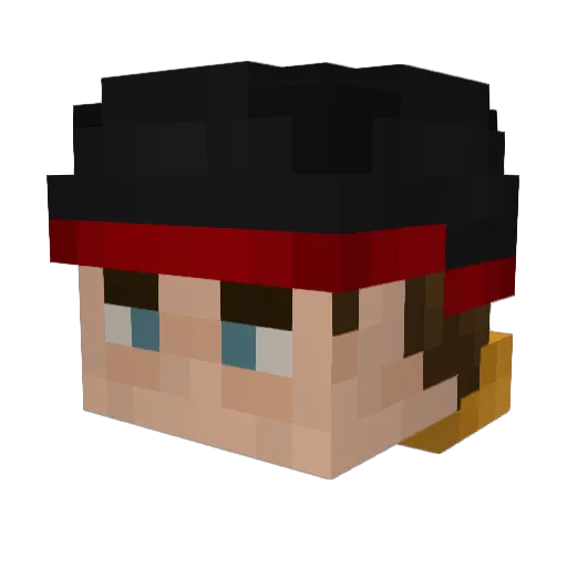 Melonstyle33 Minecraft avatar head, 3D render