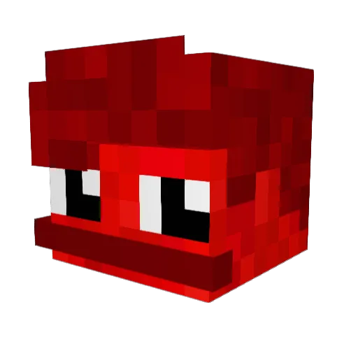 Melonten Minecraft avatar head, 3D render