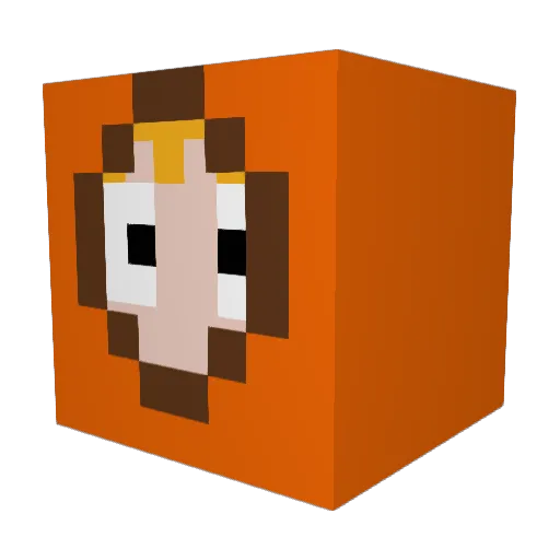 Melonygoodness Minecraft avatar head, 3D render