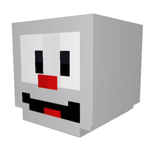 Meloontuna Minecraft avatar head, 3D render