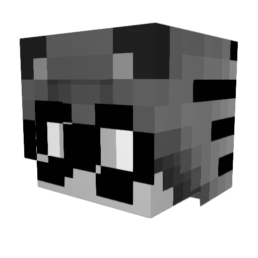 Melooone Minecraft avatar head, 3D render