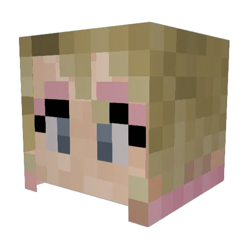 MelophobiaMelody Minecraft avatar head, 3D render