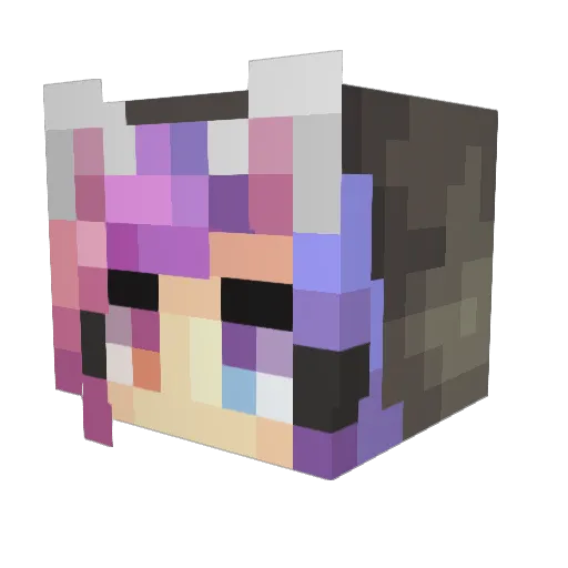 Melora_K Minecraft avatar head, 3D render