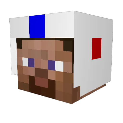 Melorius Minecraft avatar head, 3D render