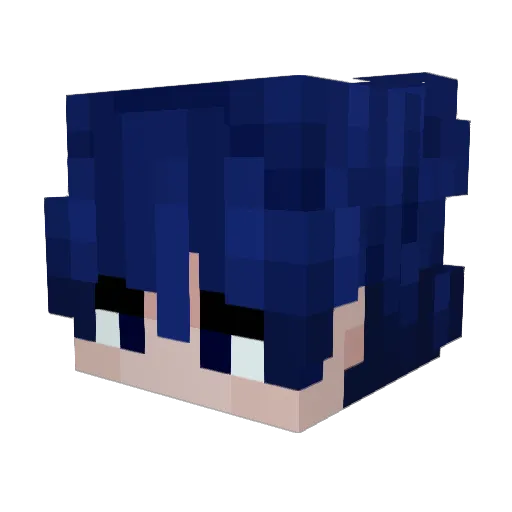 Melotin Minecraft avatar head, 3D render