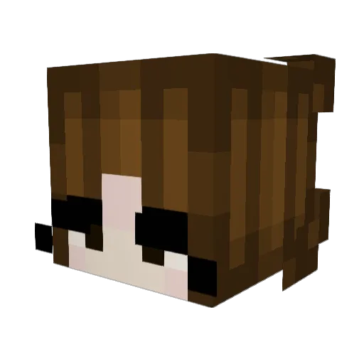 MelouneG Minecraft avatar head, 3D render