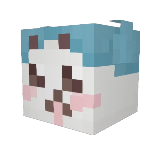 Melov Minecraft avatar head, 3D render