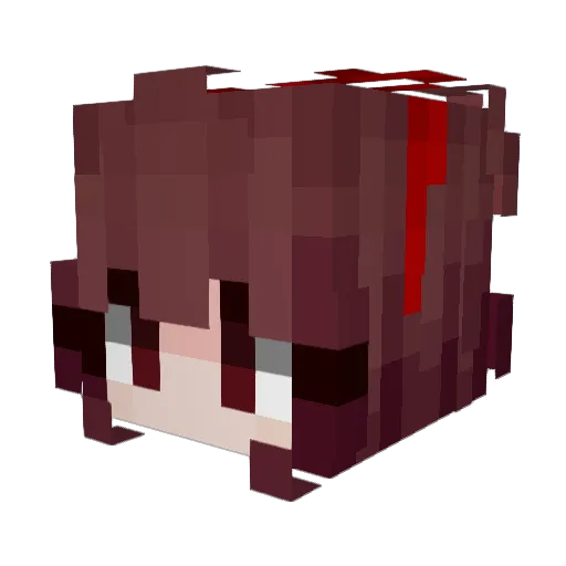 MelowCake Minecraft avatar head, 3D render