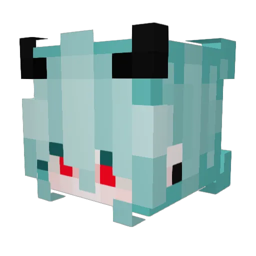 MelphisX Minecraft avatar head, 3D render