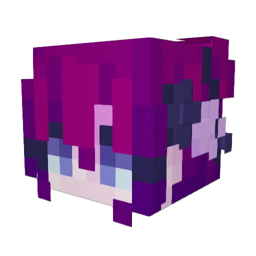 Melpisayshiuwu Minecraft avatar head, 3D render