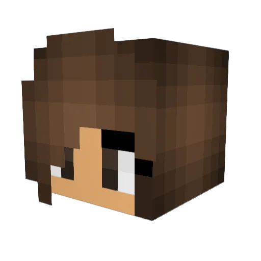 Melpixelgame Minecraft avatar head, 3D render