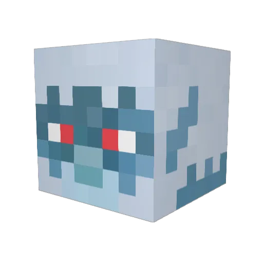 Melpo Minecraft avatar head, 3D render
