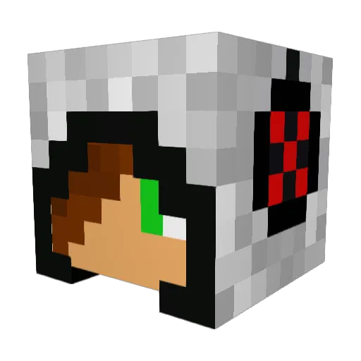 Melpro Minecraft avatar head, 3D render