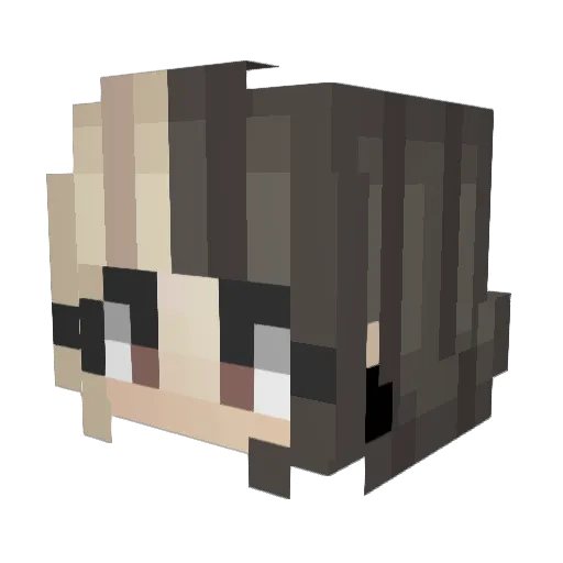 MelqnieMqrtinez Minecraft avatar head, 3D render