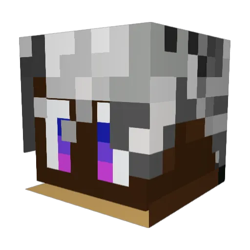 Melrenn Minecraft avatar head, 3D render