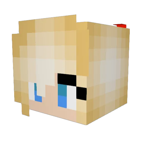 Mels15 Minecraft avatar head, 3D render