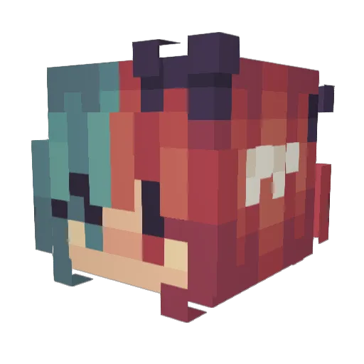 Mels_085 Minecraft avatar head, 3D render