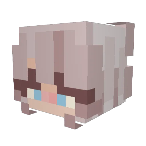 Melsinii Minecraft avatar head, 3D render