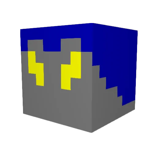 Melsiren Minecraft avatar head, 3D render