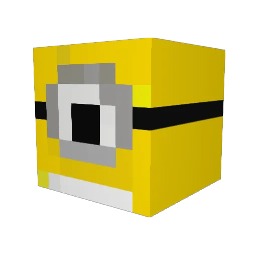 Melstein Minecraft avatar head, 3D render