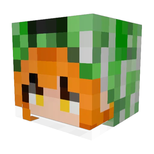 MeltClan Minecraft avatar head, 3D render