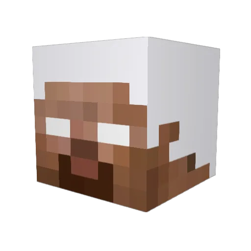 Meltas Minecraft avatar head, 3D render