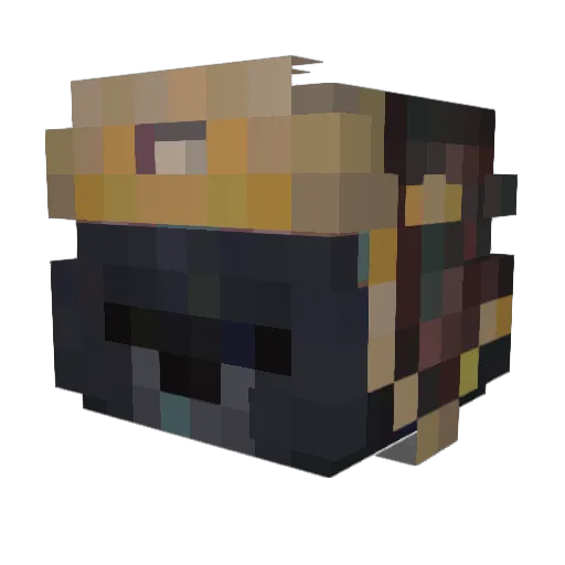 Melted1011 Minecraft avatar head, 3D render
